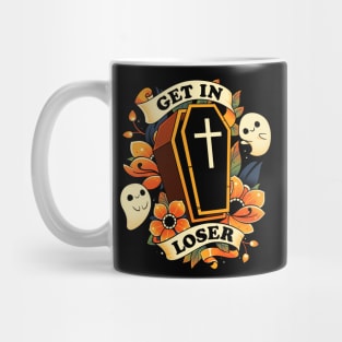 Get In Loser! - Cute Ghost Coffin Mug